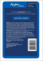 Aujou Aku Tuna & Mackerel Recipe Cat Food back of pouch.