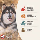* Highest Quality Salmon
* For All Breed & Ages
* Added Probiotics
* Family Made