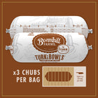 x3 chubs per bag and serving size recommendation of Fromm Bonnihill Farms Turkibowls Frozen Dog Food