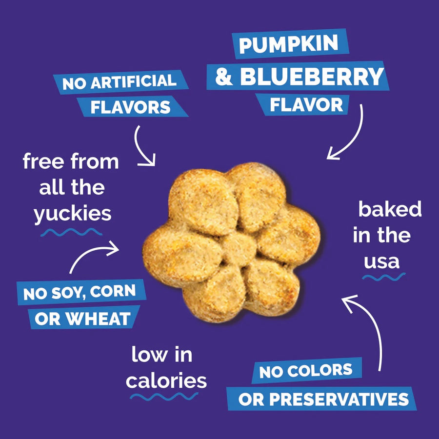 *No Artificial Flavors
*Pumpkin & Blueberry Flavor
*No Soy, Corn or Wheat
*No Colors or Preservatives