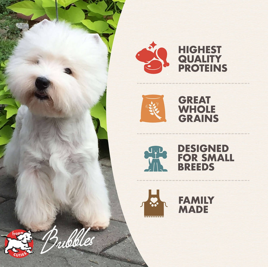 * Highest Quality Proteins
* Great Whole Grains
* Designed for Small Breeds
* Family Made