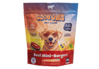 Good Vibes Gently Cooked Frozen Dog Food Beef Mini-Burgers