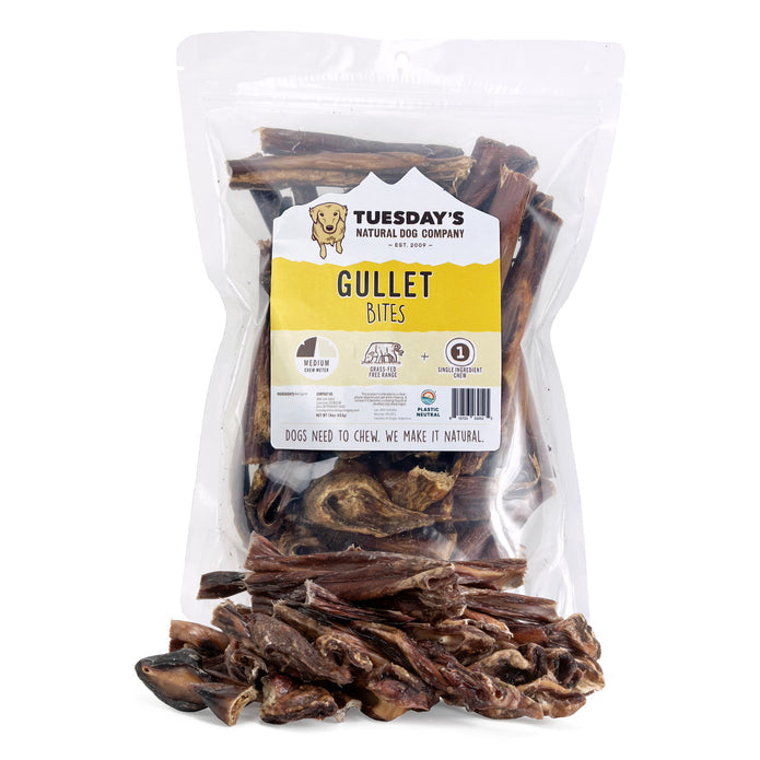 Tuesday's Natural Dog Company Assorted Beef Gullet Bites Dog Treat