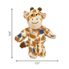 7.5  x 9 inches size of KONG Wild Knots Giraffe Dog Toy