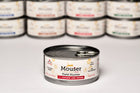 Mouser Field Hunter Canned Cat Food. With Chicken & Mouse, Other Flavors visible in the background. Gluten Free, BPA Free Can, No Thickener