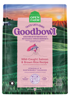 Front pouch of Open Farm Goodbowl Wild Caught Salmon & Brown Rice Recipe Cat Food