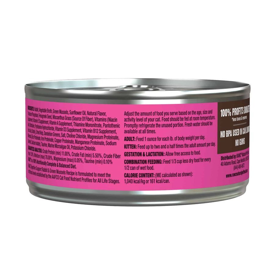 RAWZ Solutions Digestive Support Rabbit & Green Mussels Canned Cat Food