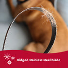 rigid stainless steel blade
