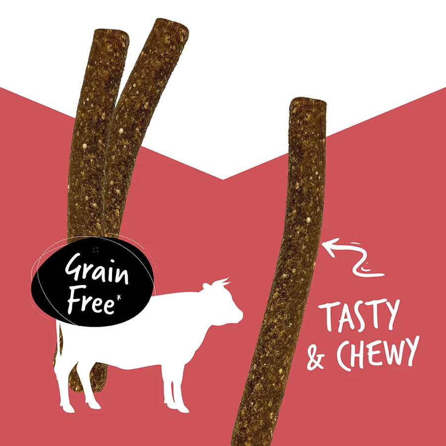 Grain-free Ultimates Jerky Sticks with Beef Dog Treats, tasty and chewy