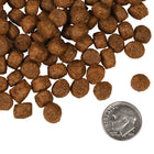 A size for every dog. Kibble approximately 2/3rds size of a dime.