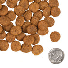 A size for every dog. Kibble approximately 2/3rds size of a dime.