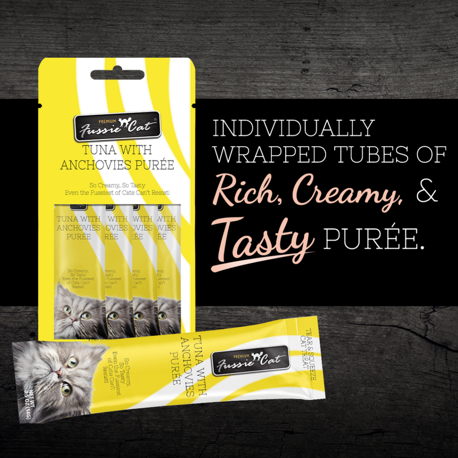 Fussie Cat Puree Tuna & Anchovies Cat Treat