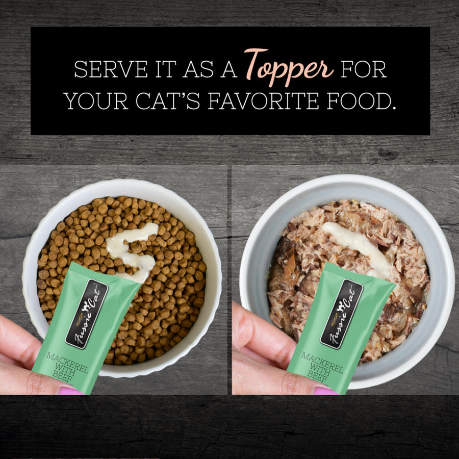 Fussie Cat Puree Mackerel with Beef Cat Treat