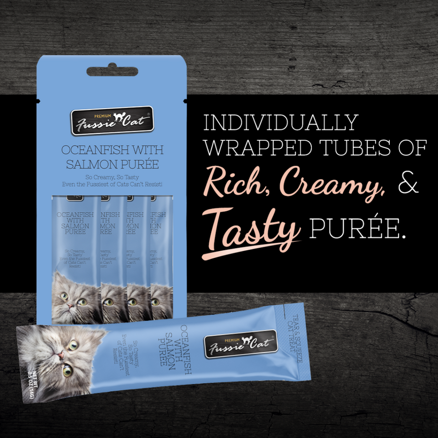 Fussie Cat Puree Oceanfish & Salmon Cat Treat