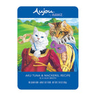 Aujou Aku Tuna & Mackerel Recipe Cat Food front of pouch.