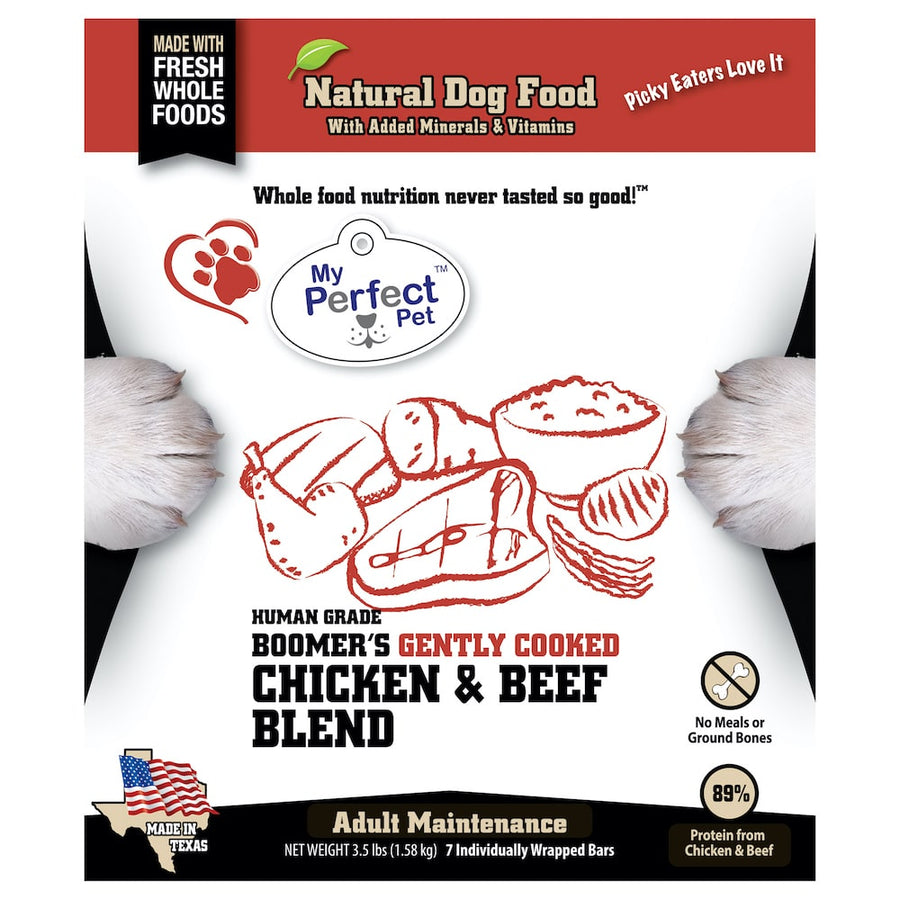 My Perfect Pet Boomer's Gently Cooked Chicken & Beef Blend Frozen Dog Food Bars