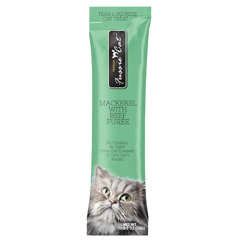 Fussie Cat Puree Mackerel with Beef Cat Treat