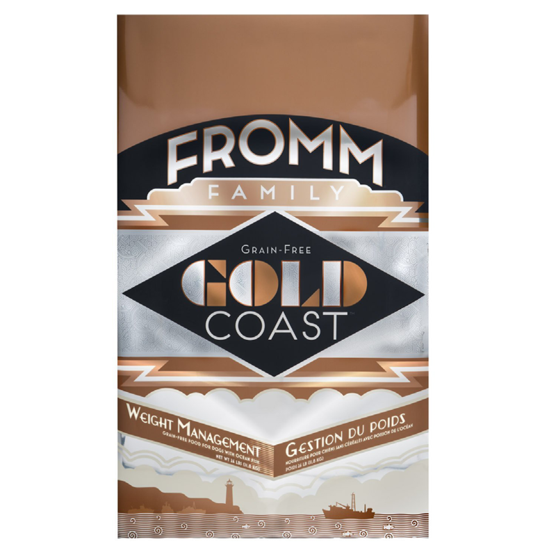 Fromm Gold Coast Weight Management Dry Dog Food front of bag.