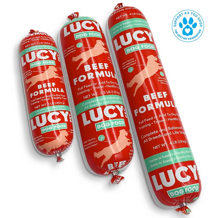 Lucy Pet Beef Formula Dog Food Rolls