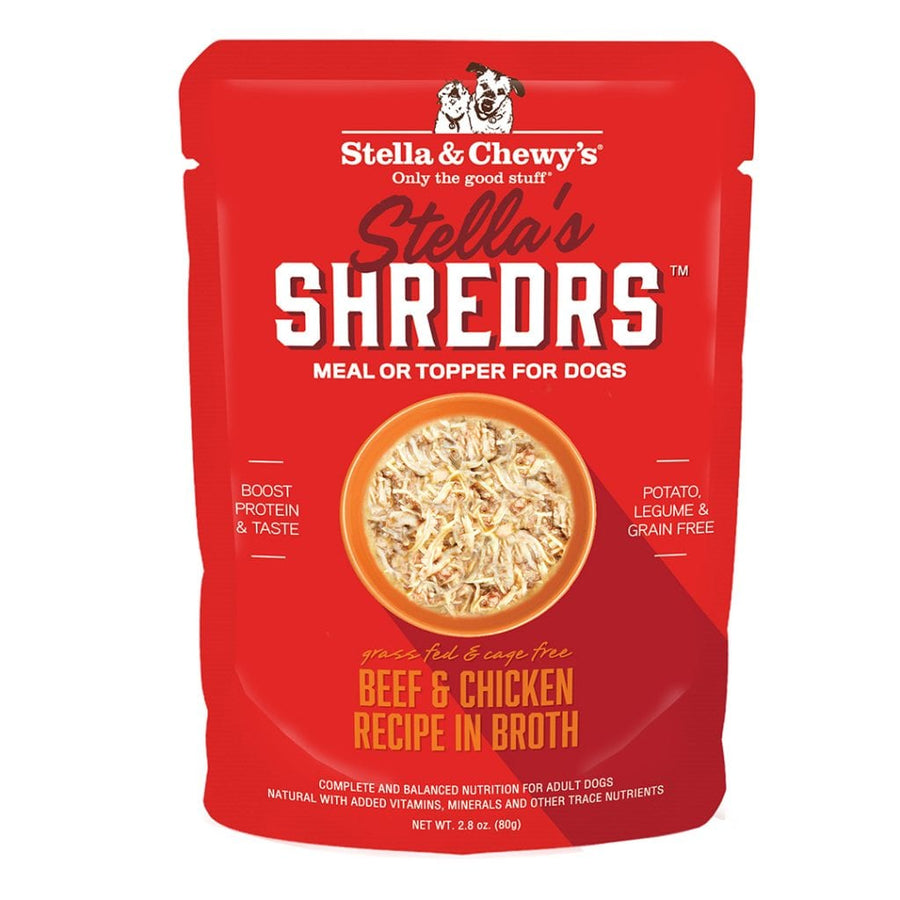 Stella & Chewy's Shredrs Beef & Chicken in Broth Topper for Dogs