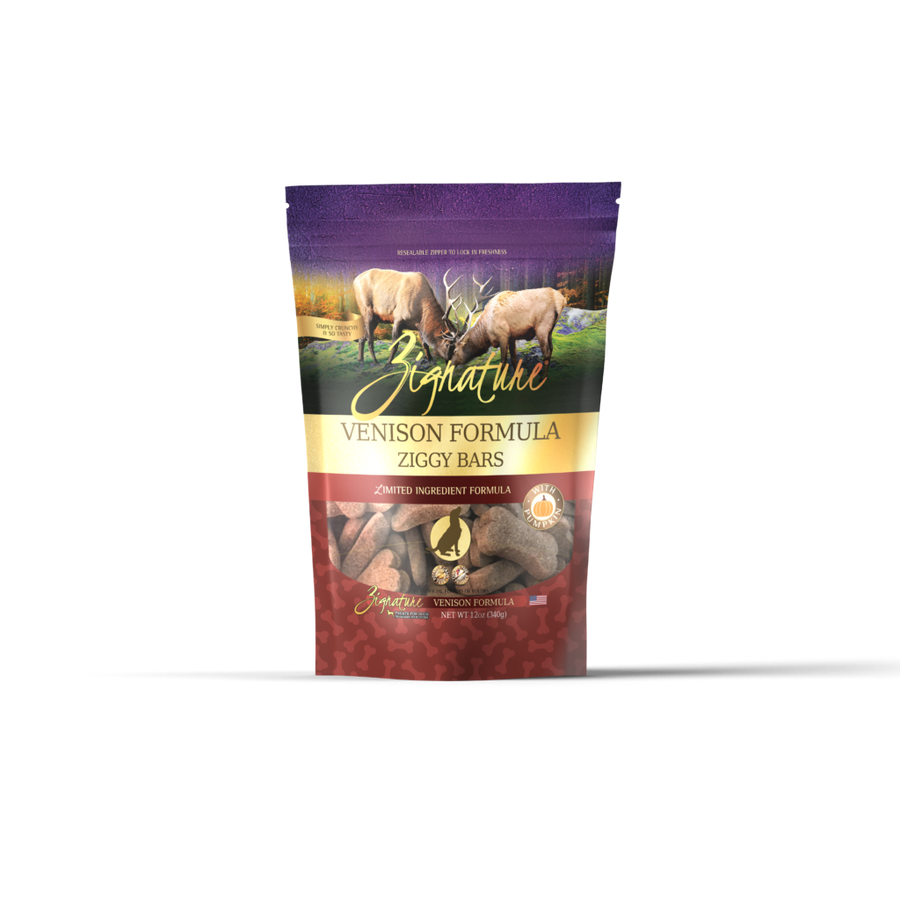 Zignature Ziggy Bars Venison Dog Treats