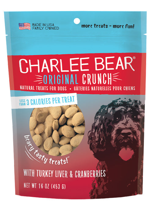 Charlee Bear Original Crunch Turkey Liver & Cranberry Flavored Dog Treats