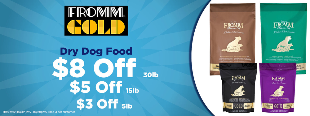 Fromm Gold Dry Dog Food up to $8 Off