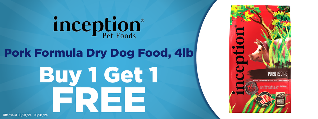 Buy 1 Get 1 Free Inception Pork Recipe Dry Dog Food 4lb