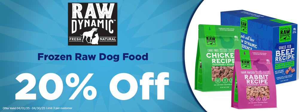 Raw Dynamic 20% Off Frozen Raw Dog Food