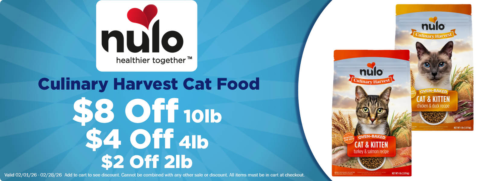 Nulo Culinary Harvest Dry Cat Food up to $8 Off