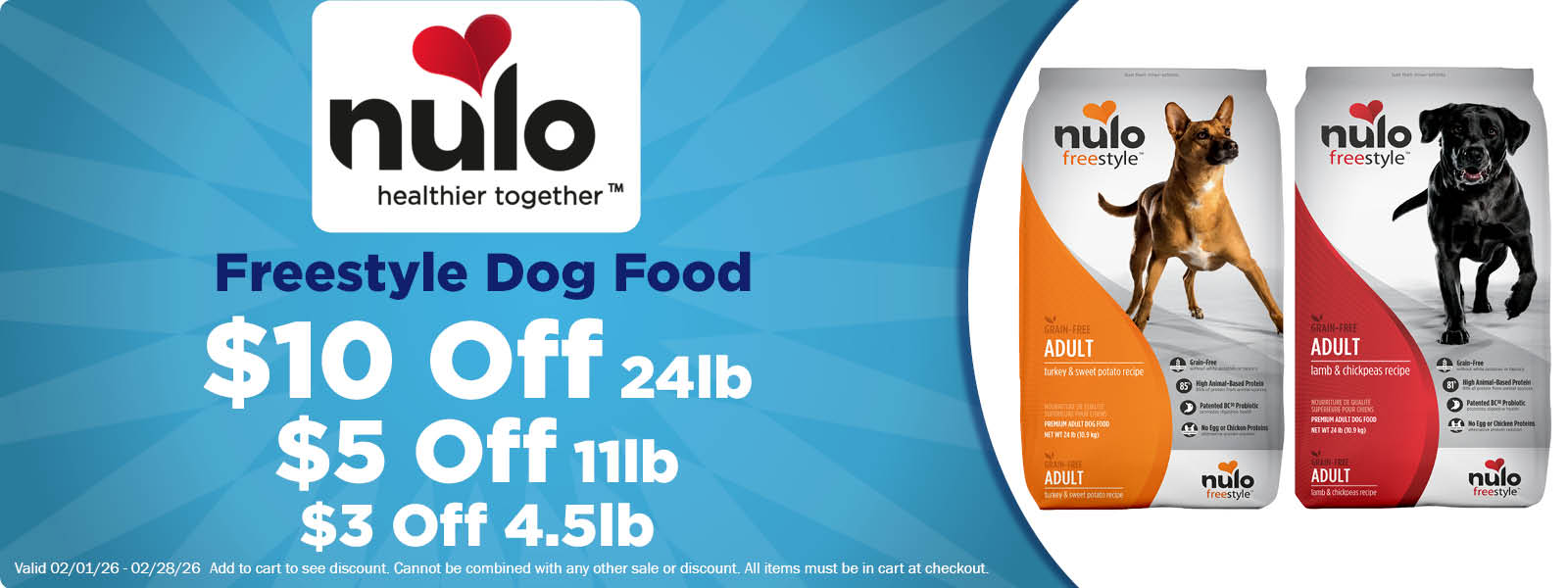 Nulo Freestyle Dry Dog Food up to $10 Off