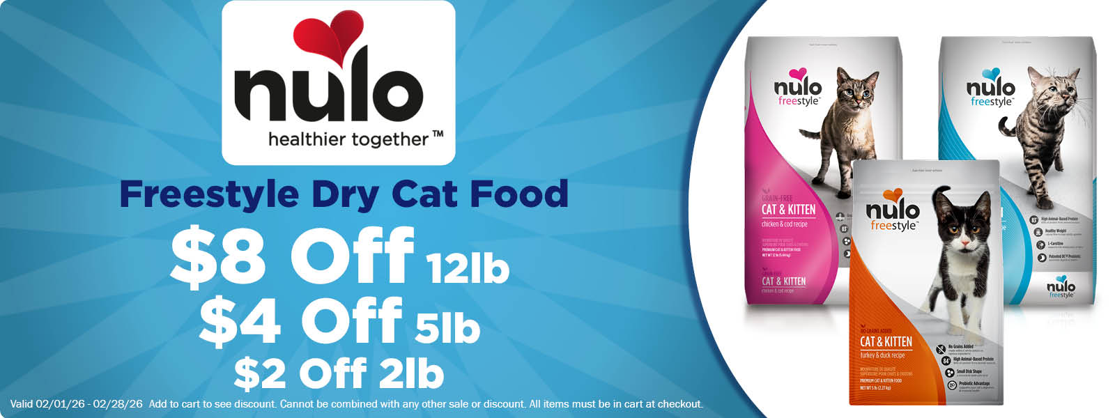 Nulo Freestyle Dry Cat Food up to $8 Off