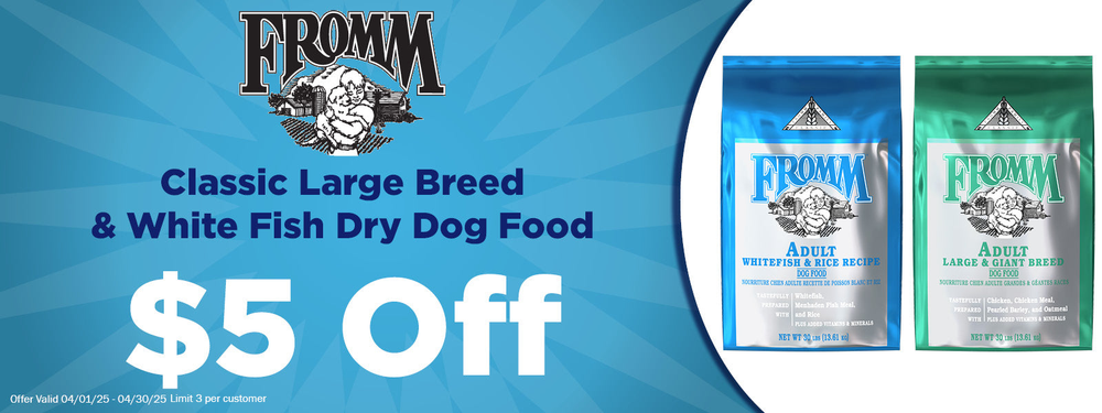 Fromm Classic Dog Food $5 Off Large Breed & Whitefish Formulas