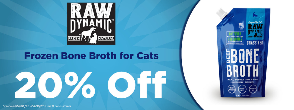 Raw Dynamic 20% Off Frozen Bone Broth for Cats
