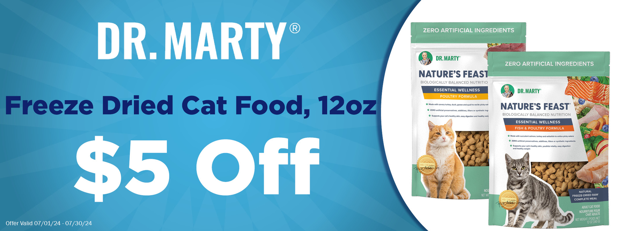 Dr. Marty Freeze Dried Cat Food $5 Off