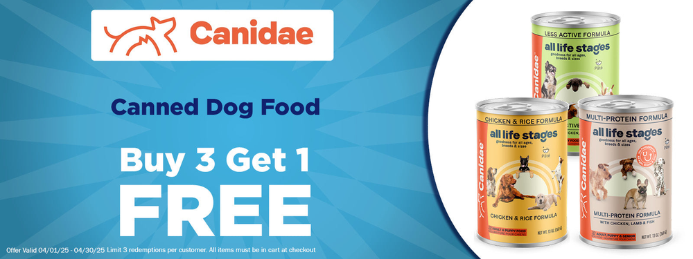 Canidae Canned Dog Food Buy 3 Get 1 Free