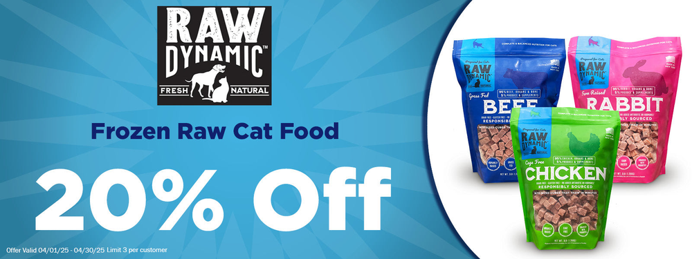 Raw Dynamic 20% Off Frozen Raw Cat Food