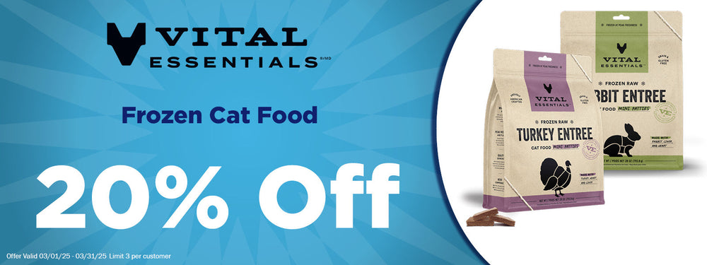 Vital Essentials 20% Off Freeze Dried Cat Food
