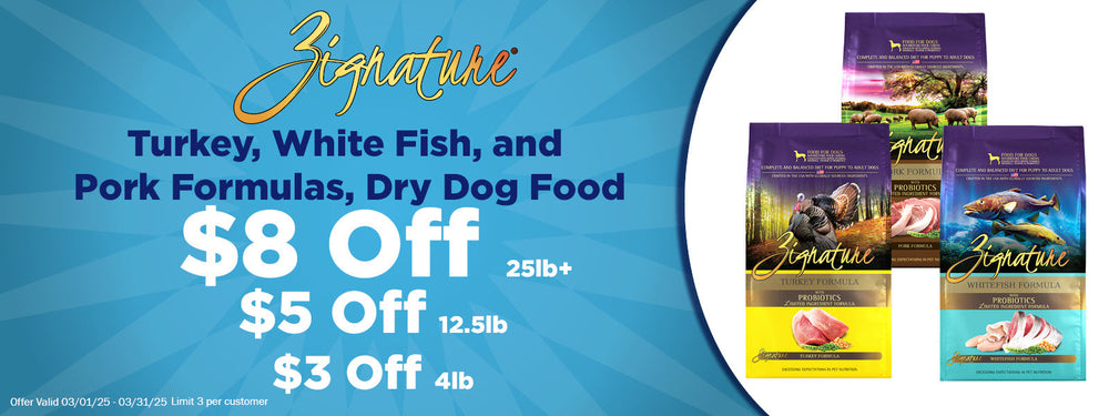Zignature Select Formulas Up to $8 Off Dry Food