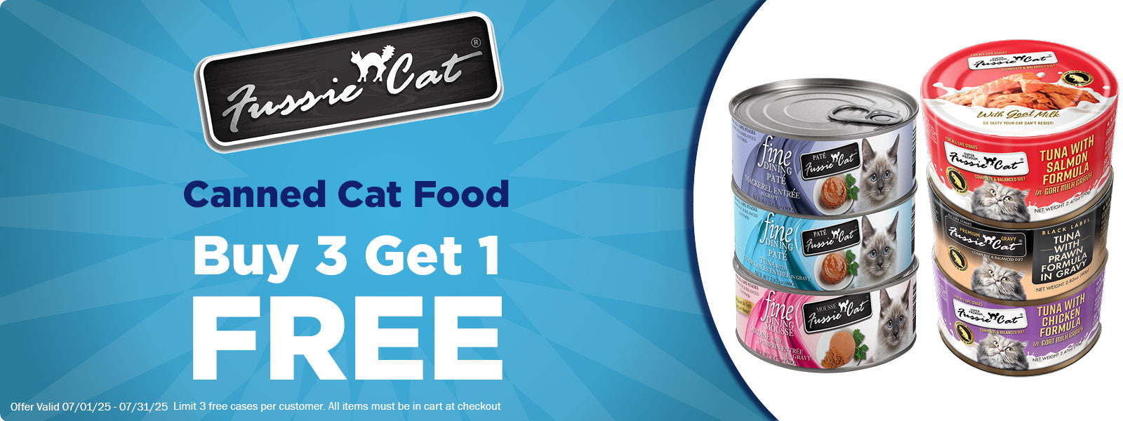 Fussie Cat Canned Cat Food Buy 3 Get 1 Free
