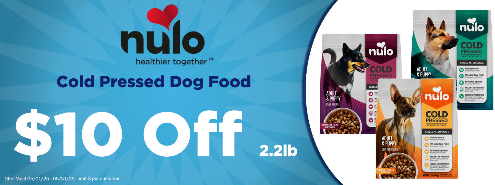 Nulo Cold Pressed Dog Food $10 Off