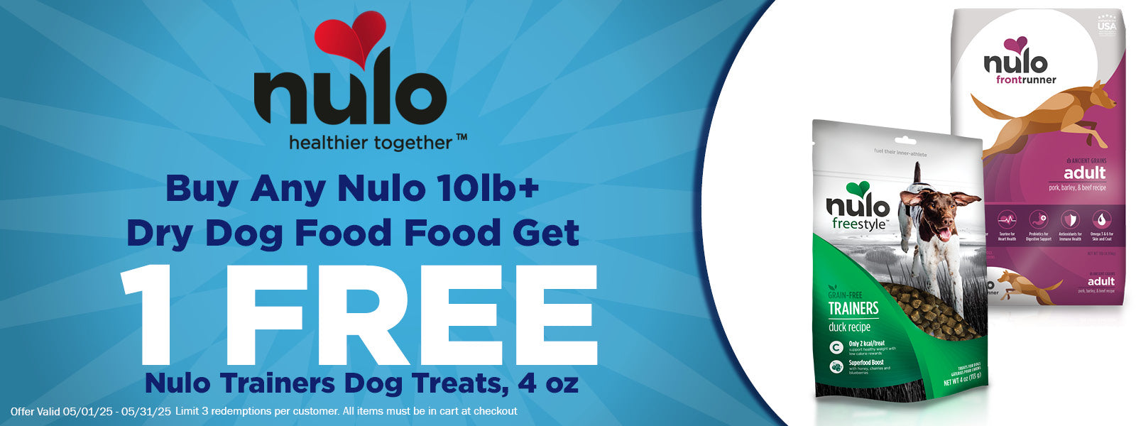 Nulo Trainers Dog Treats Free with any 10lb+ Nulo Dry Dog Food