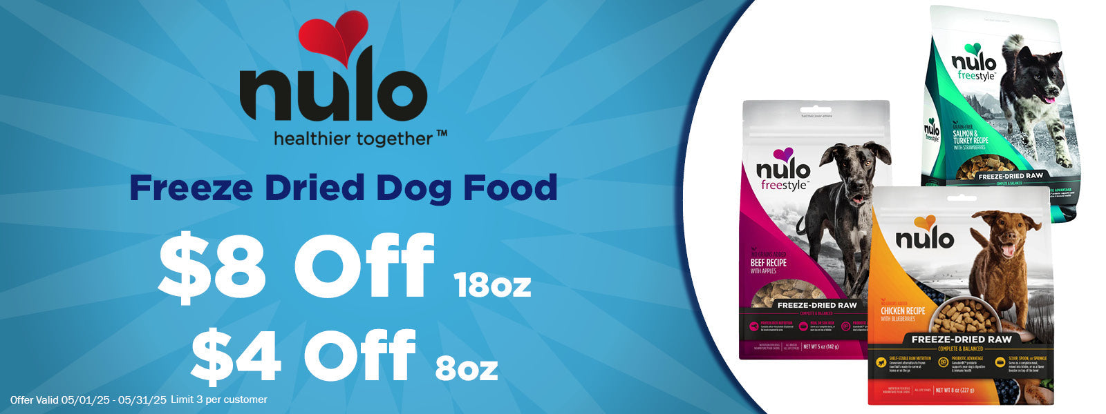 Nulo Freeze Dried Dog Food up to $8 Off