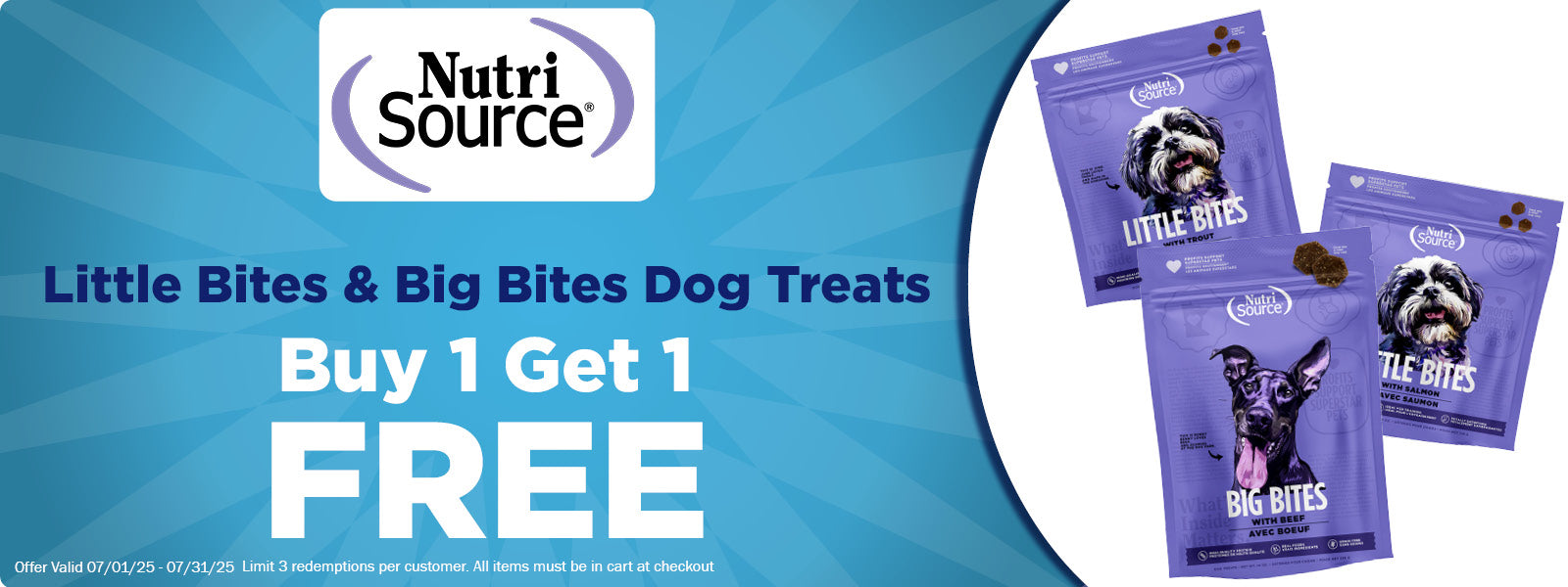 NutriSource Dog Treats Buy 1 Get 1 Free