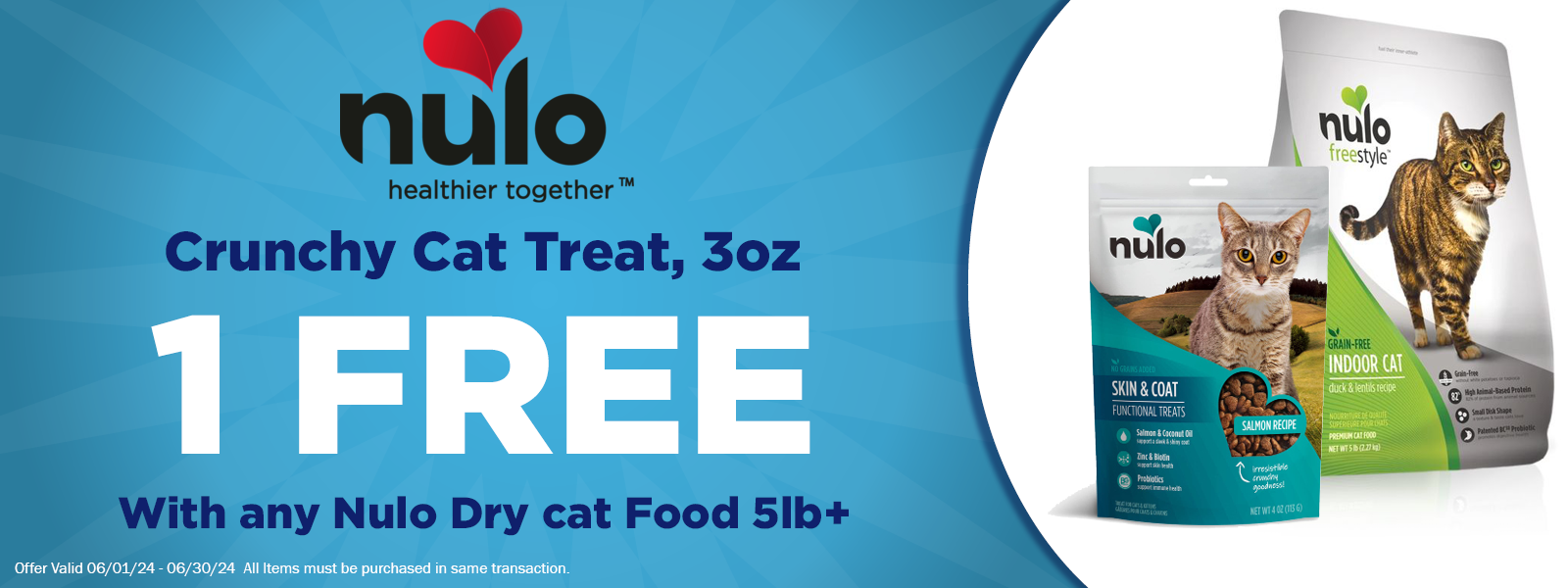 Nulo Crunchy Cat Treats Free with any Nulo Cat Kibble Purchase 5lb+