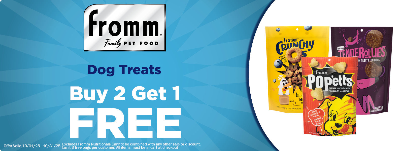 Fromm Dog Treats B2G1 FREE