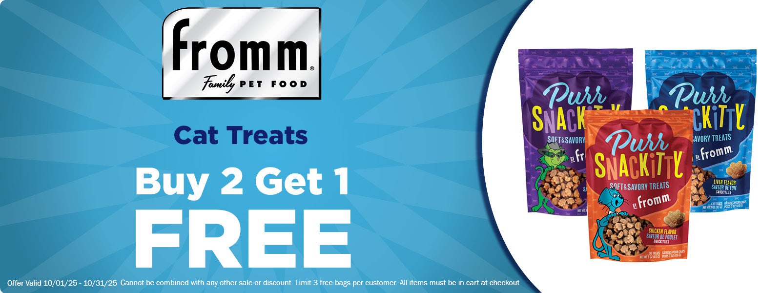 Buy 2 Get 1 Free Fromm Cat Treats