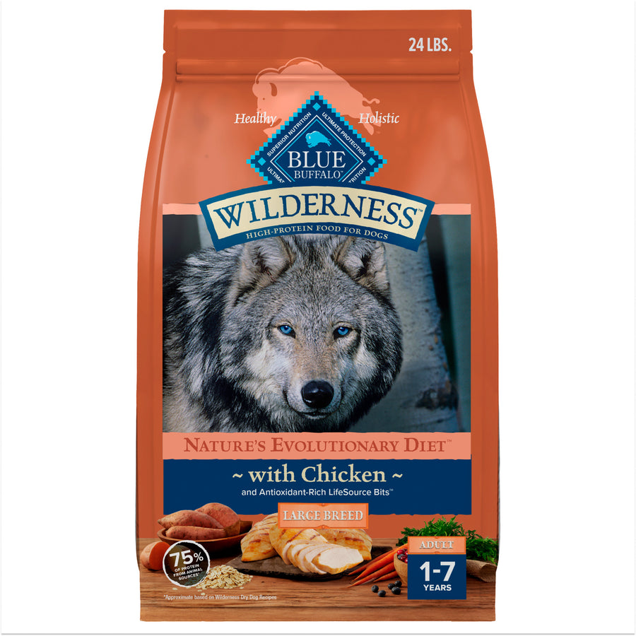 Blue Buffalo Wilderness High Protein Chicken Recipe Adult Large Breed Dry Dog Food