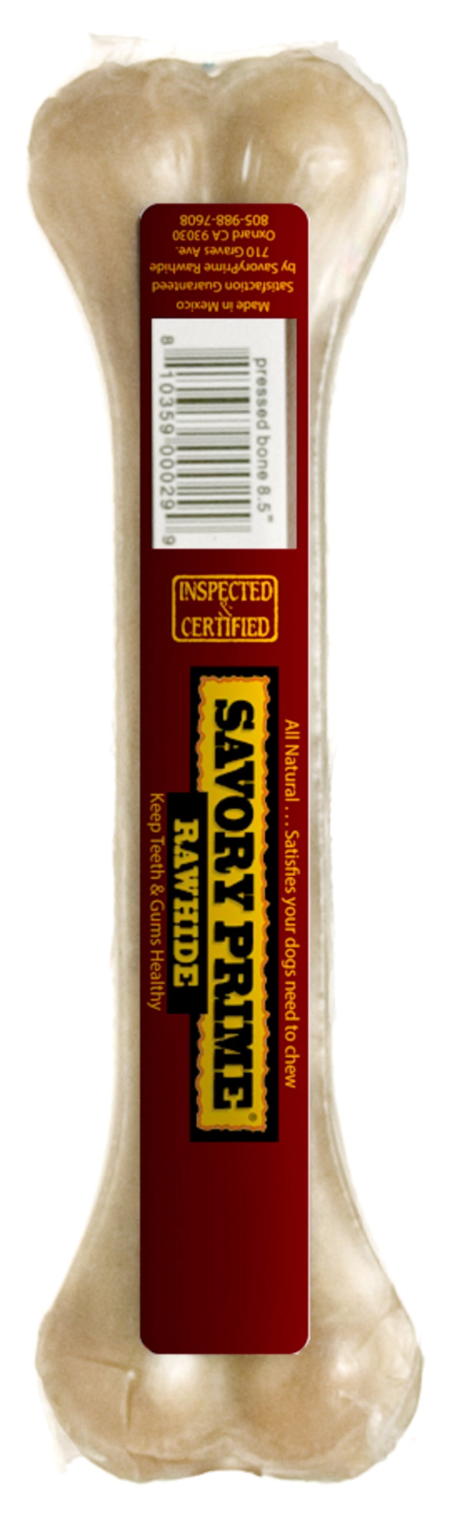 Savory Prime Pressed Bone Rawhide Dog Treat