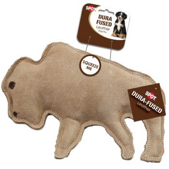 Spot Dura-Fused Leather & Jute Buffalo Dog Toy